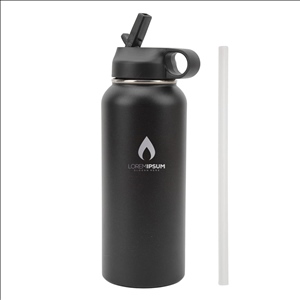 18 oz Basketball Water Bottle, Sports Flask Metal Travel Tumbler with 2 Lids, Stainless Steel Double